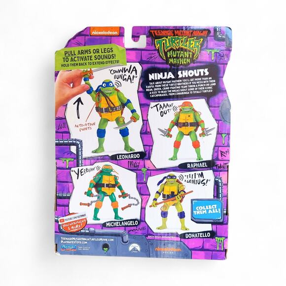 Teenage Mutant Ninja Turtles Mutant Mayhem Michelangelo Shouts Figure Action New - Picture 2 of 9